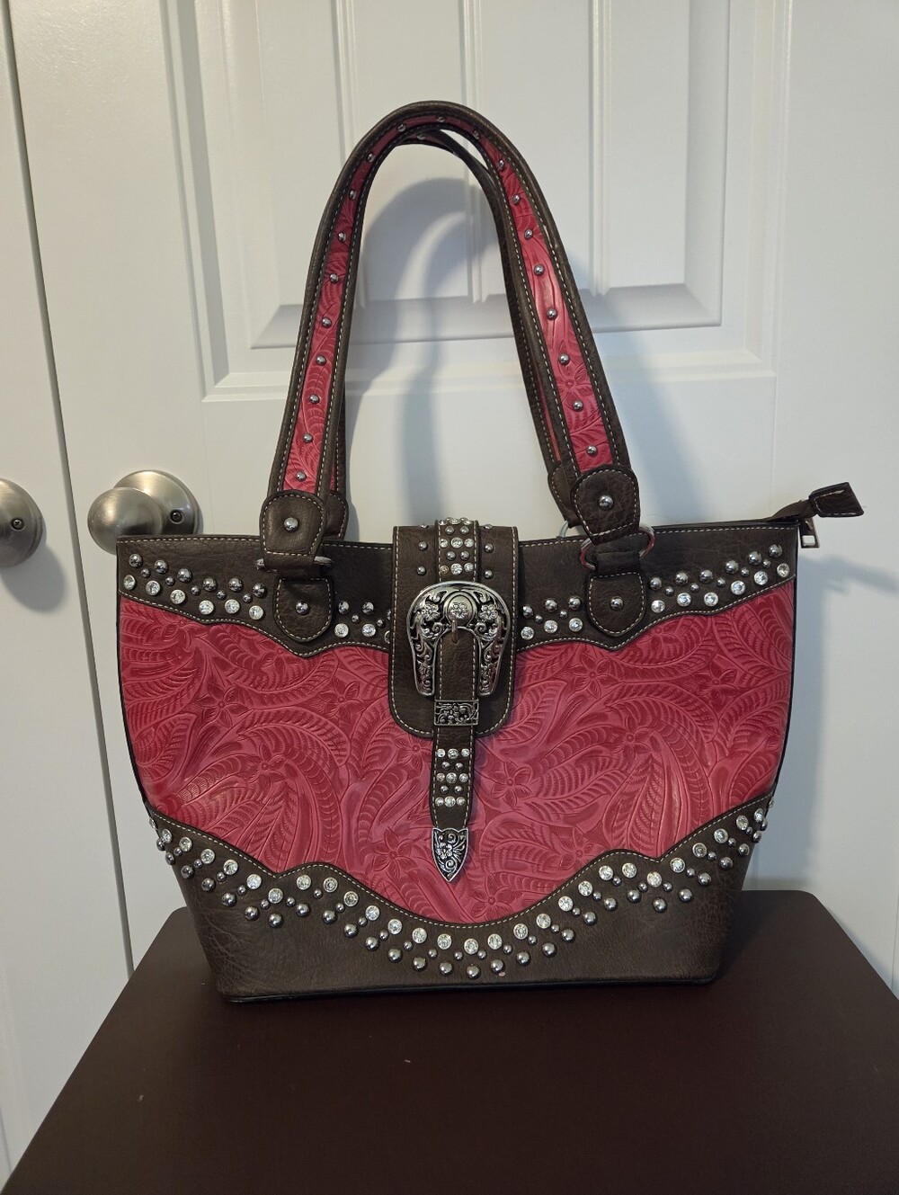 Western Women's Studded Rhinestone Shoulder Bag NWOT